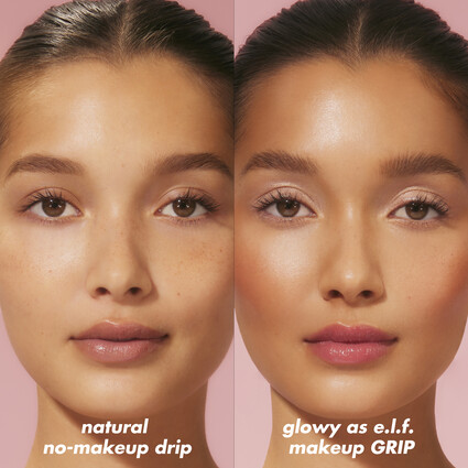 Before and After Use of Power Grip Face Primer with Niacinamide